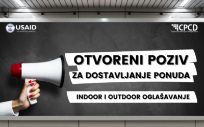 Otvoreni poziv pravnim subjektima za dostavljanje ponuda: Indoor i outdoor oglašavanje