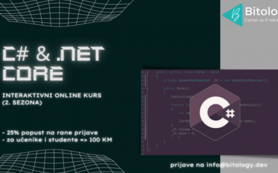 Interaktivni ONLINE kurs “C# & .NET Core – Postani Backend Developer