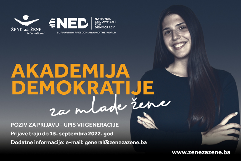 Otvoren poziv za Akademiju demokratije za mlade žene 2022/2023