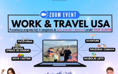 Zoom prezentacija Work & Travel USA programa: Kako do studentskog posla u  Americi tokom ljeta?