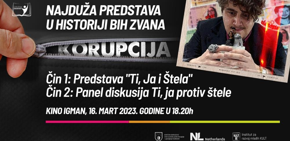 Poziv na događaj: Korupcija – najduža predstava u historiji Bosne i Hercegovine