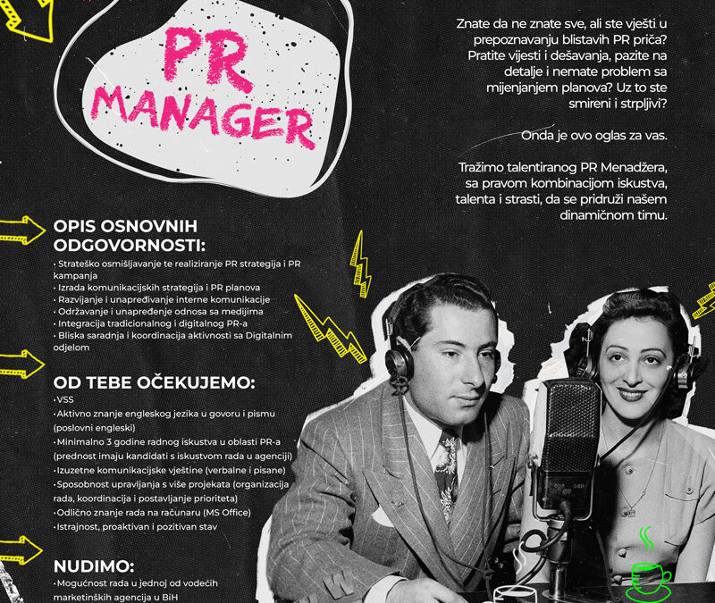 PR Manager (m/ž)