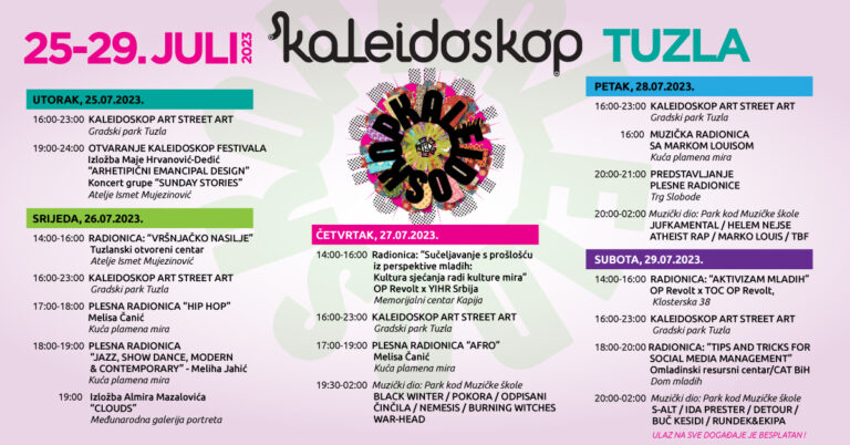 Kaleidoskop u Tuzli: Izložbe, radionice, koncerti…