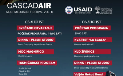 CascadAir III: Multimedijalni Festival 5. i 6. avgusta na Omladinskoj ljetnoj sceni u Živinicama