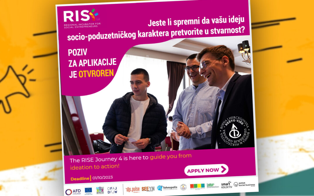 Poziv za prijave za mlade: Program socijalnog preduzetništva na Zapadnom Balkanu