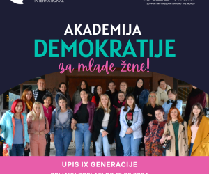 POZIV ZA PRIJAVU – UPIS IX GENERACIJE „Akademija demokratije za mlade žene 2024/2025“