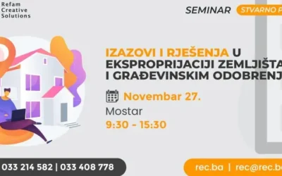 REC organizuje seminar: Stvarna prava, 27. novembra